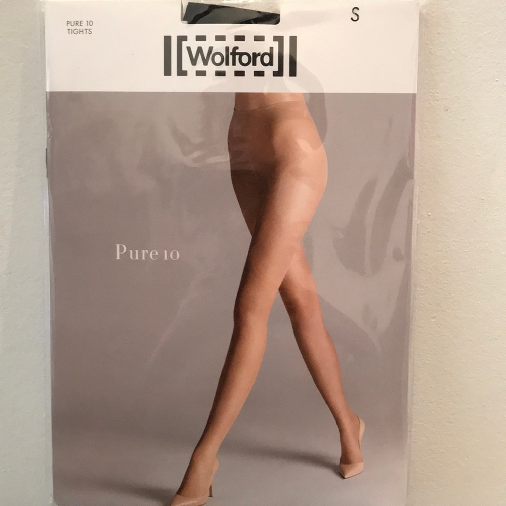 NEW Wolford Pure 10 tights - black, small
